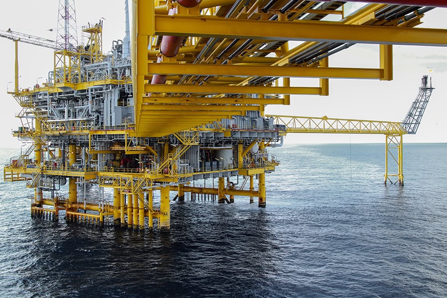 Produced water treatment system offshore oil and gas